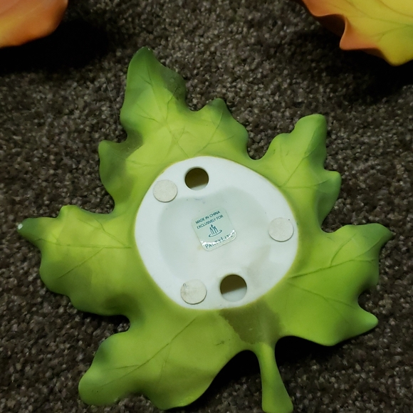 2X HOST PICK. PartyLite Fall Leaves Tealight Holders - Picture 2 of 2